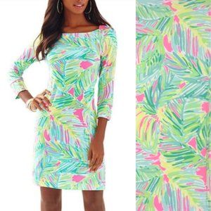 Lilly Pulitzer Sophie Mini Dress Tropical Leaves Colorful Preppy Summer Spring
